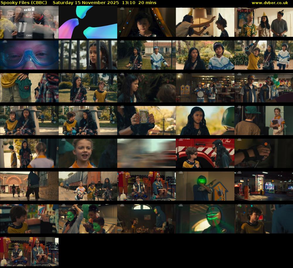 Spooky Files (CBBC) Saturday 15 November 2025 13:10 - 13:30