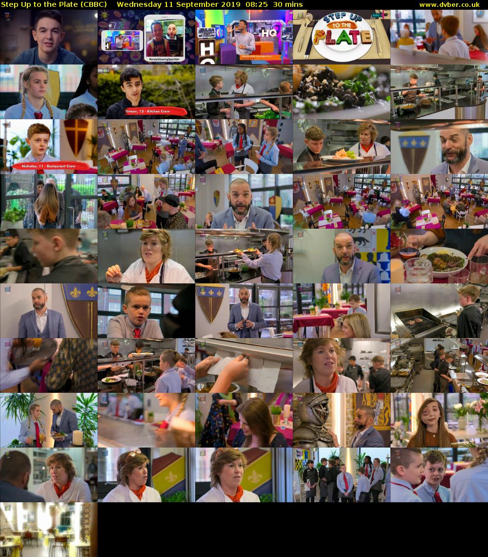 Step Up to the Plate (CBBC) Wednesday 11 September 2019 08:25 - 08:55