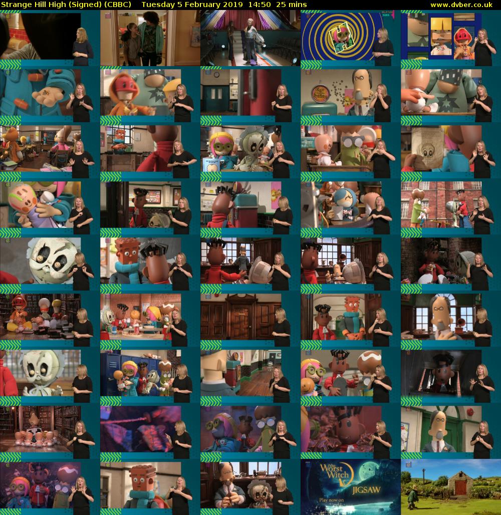 Strange Hill High (Signed) (CBBC) Tuesday 5 February 2019 14:50 - 15:15