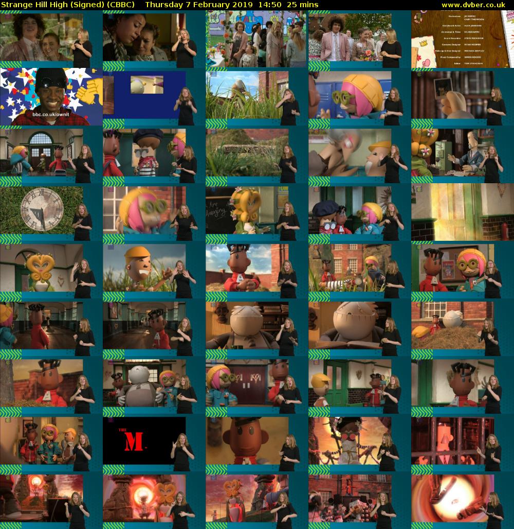 Strange Hill High (Signed) (CBBC) Thursday 7 February 2019 14:50 - 15:15