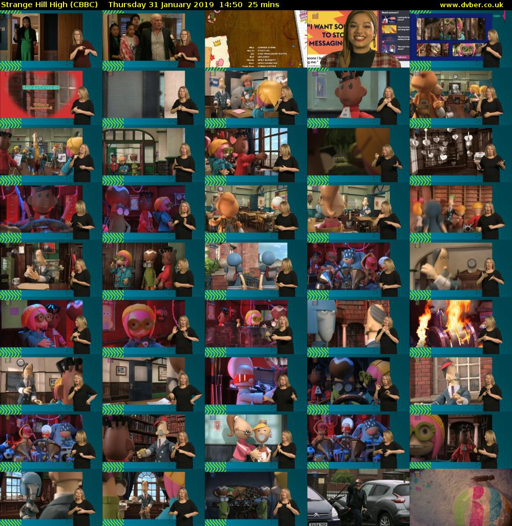 Strange Hill High (CBBC) Thursday 31 January 2019 14:50 - 15:15