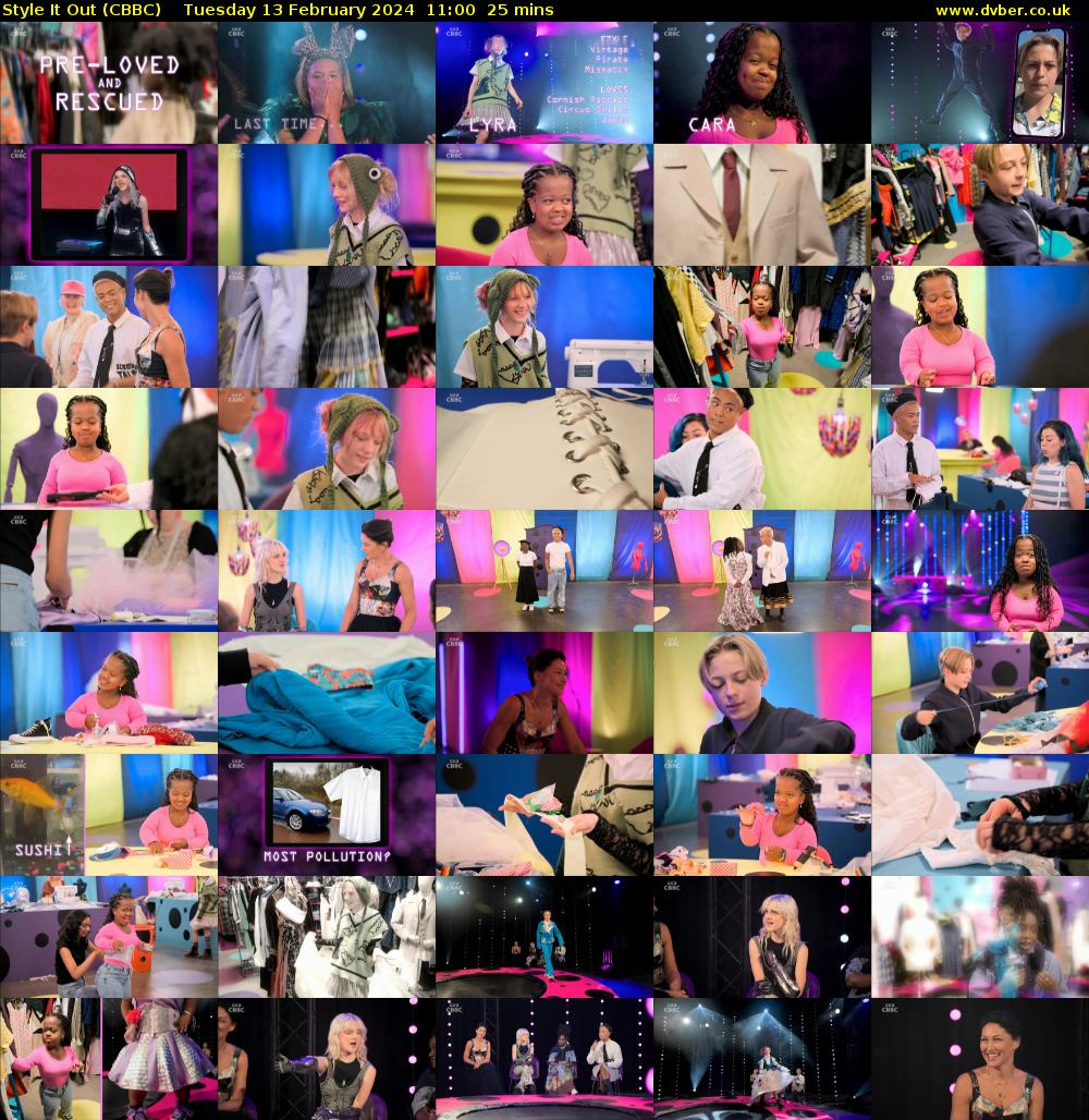 Style It Out (CBBC) Tuesday 13 February 2024 11:00 - 11:25