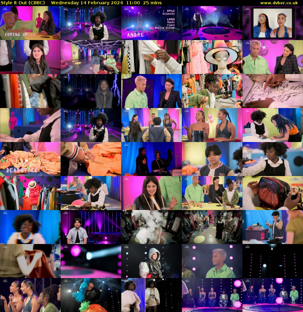 Style It Out (CBBC) Wednesday 14 February 2024 11:00 - 11:25