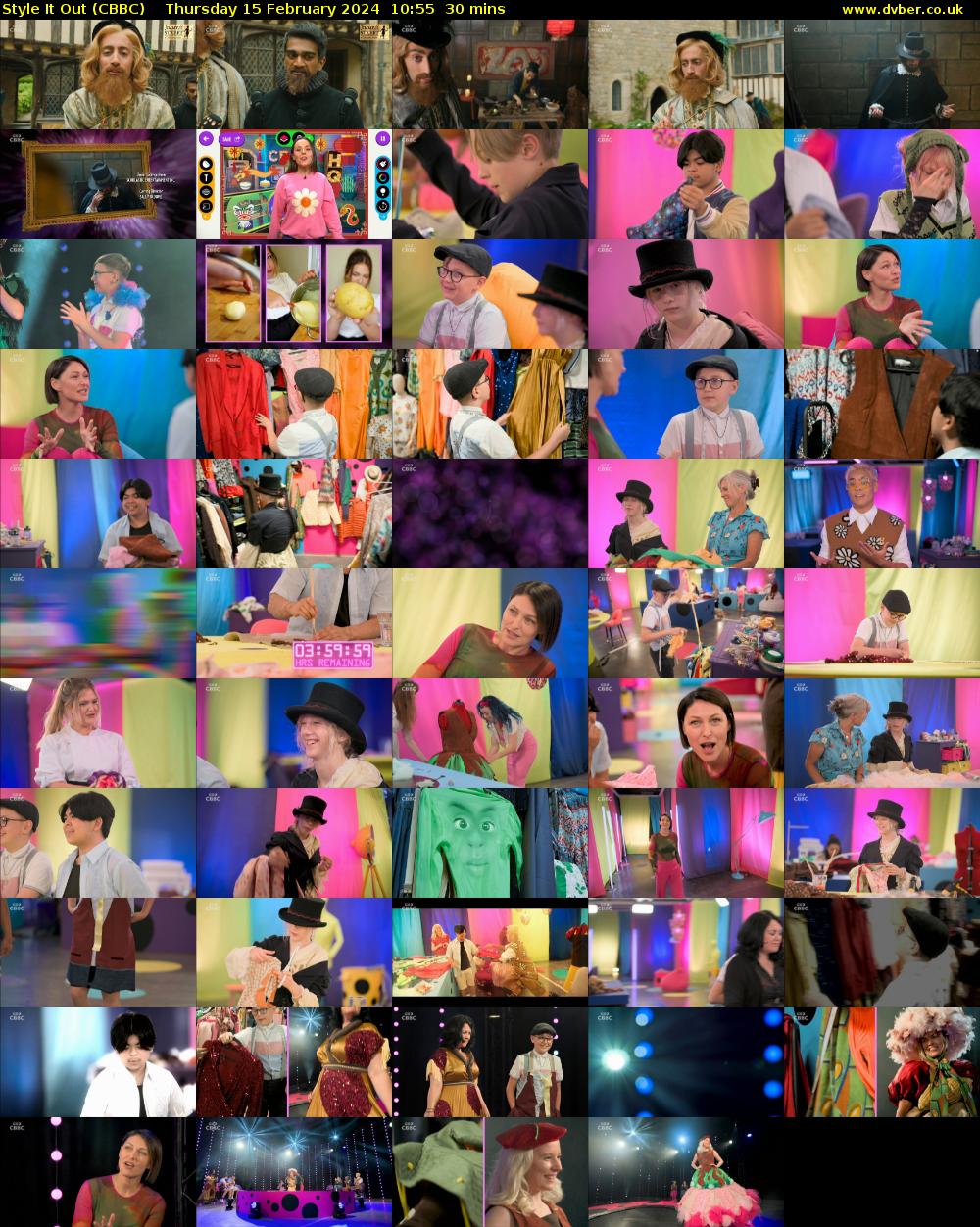 Style It Out (CBBC) Thursday 15 February 2024 10:55 - 11:25
