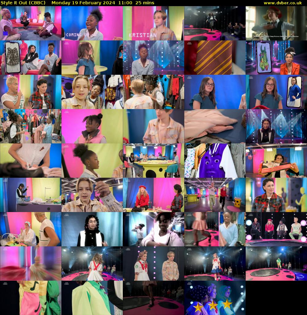 Style It Out (CBBC) Monday 19 February 2024 11:00 - 11:25