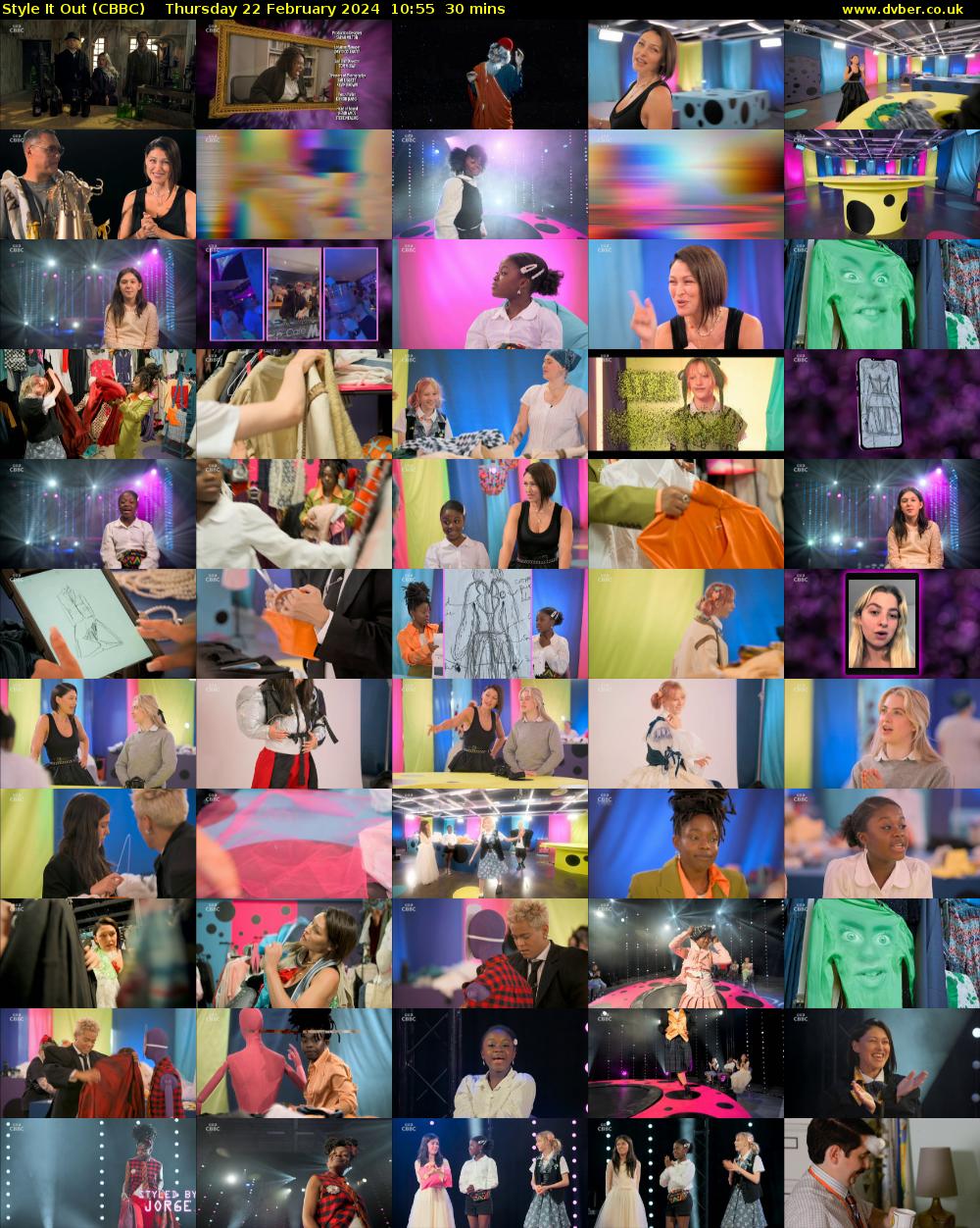 Style It Out (CBBC) Thursday 22 February 2024 10:55 - 11:25