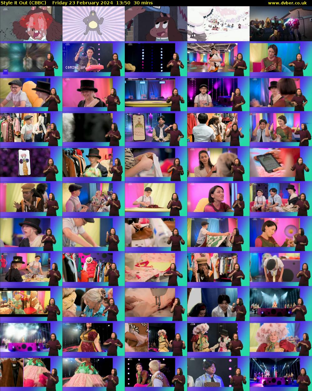 Style It Out (CBBC) Friday 23 February 2024 13:50 - 14:20