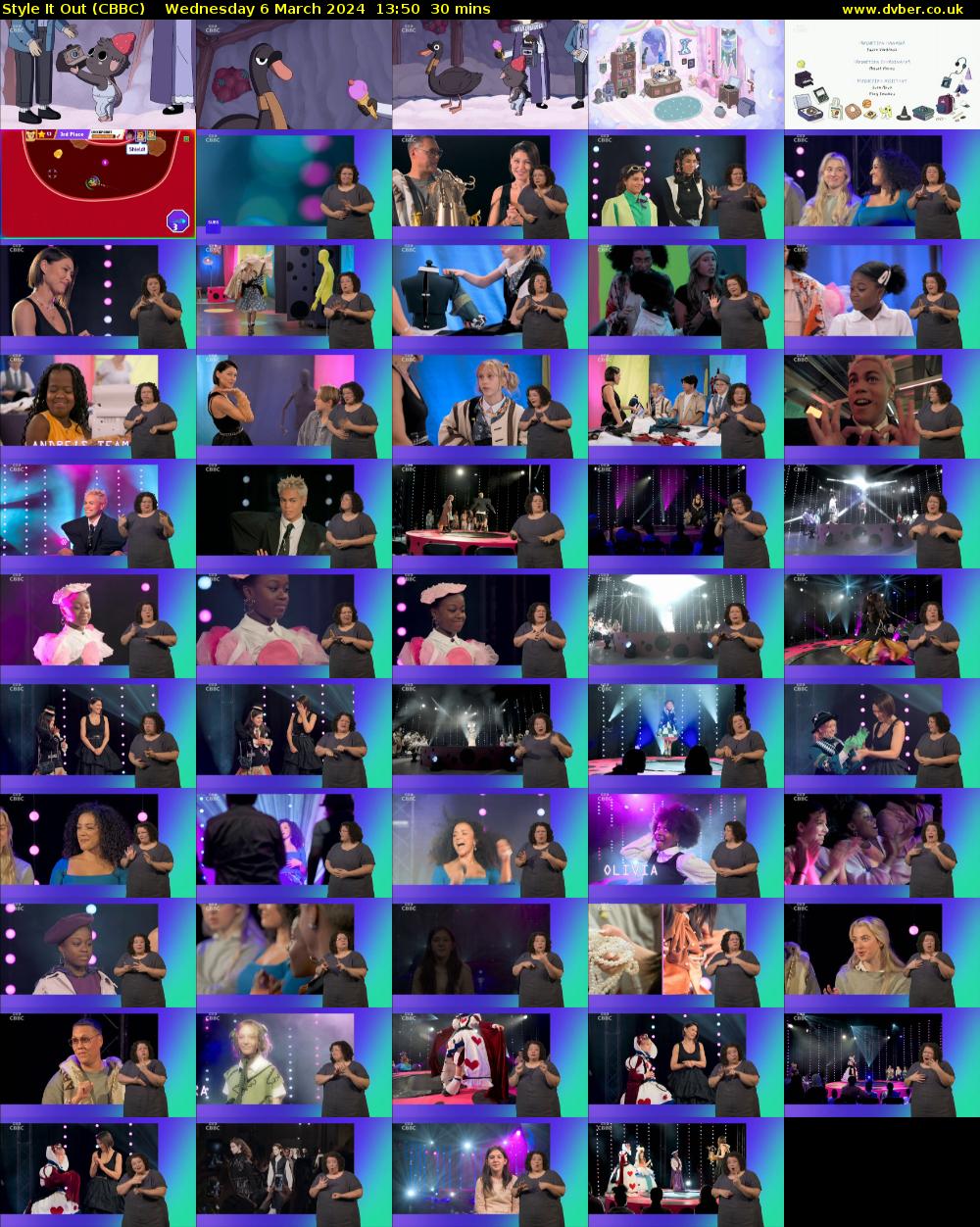 Style It Out (CBBC) Wednesday 6 March 2024 13:50 - 14:20