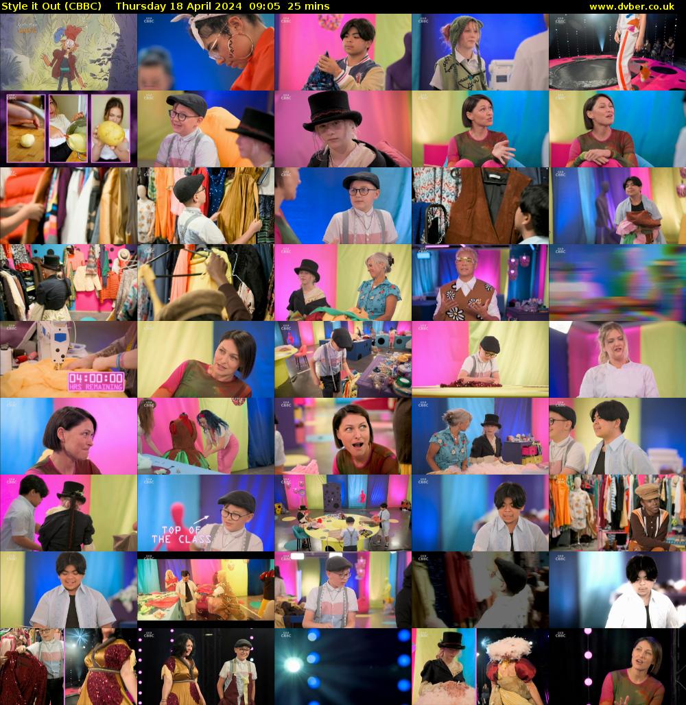 Style It Out (CBBC) Thursday 18 April 2024 09:05 - 09:30