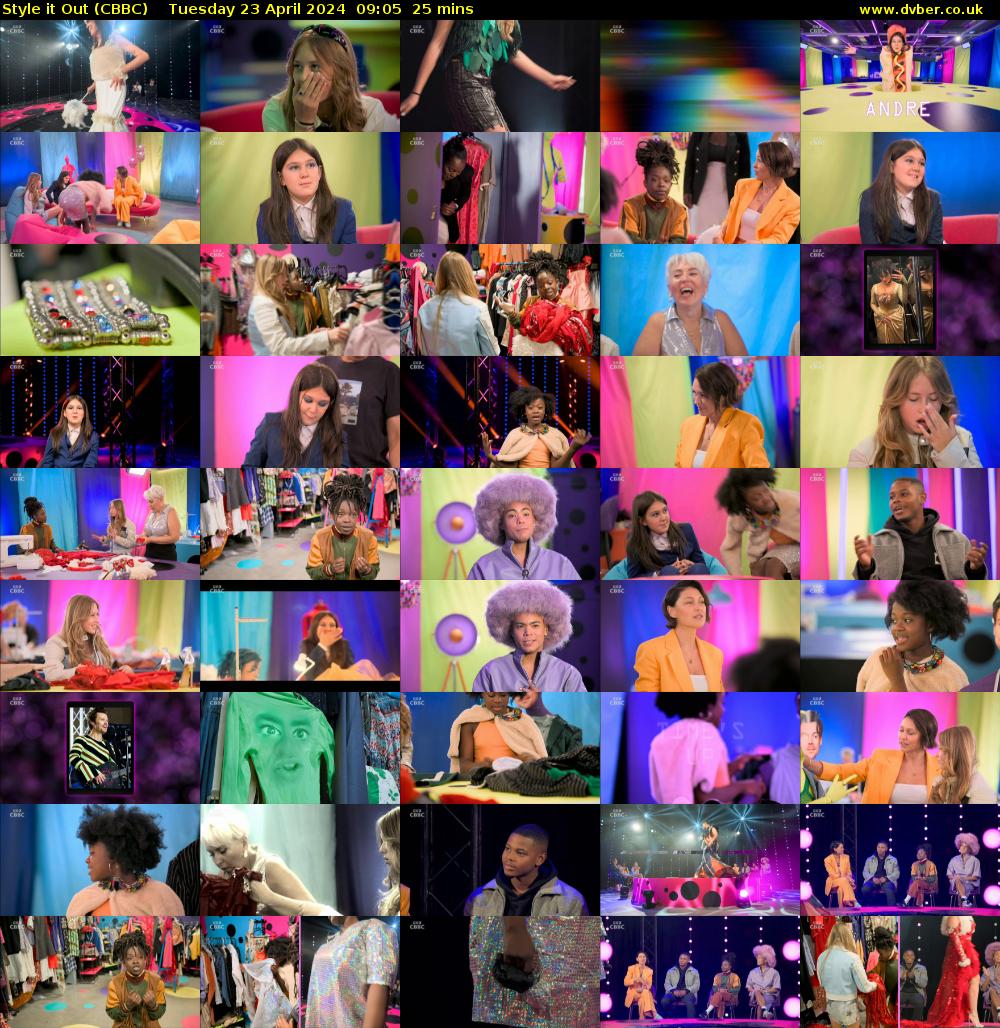 Style It Out (CBBC) Tuesday 23 April 2024 09:05 - 09:30