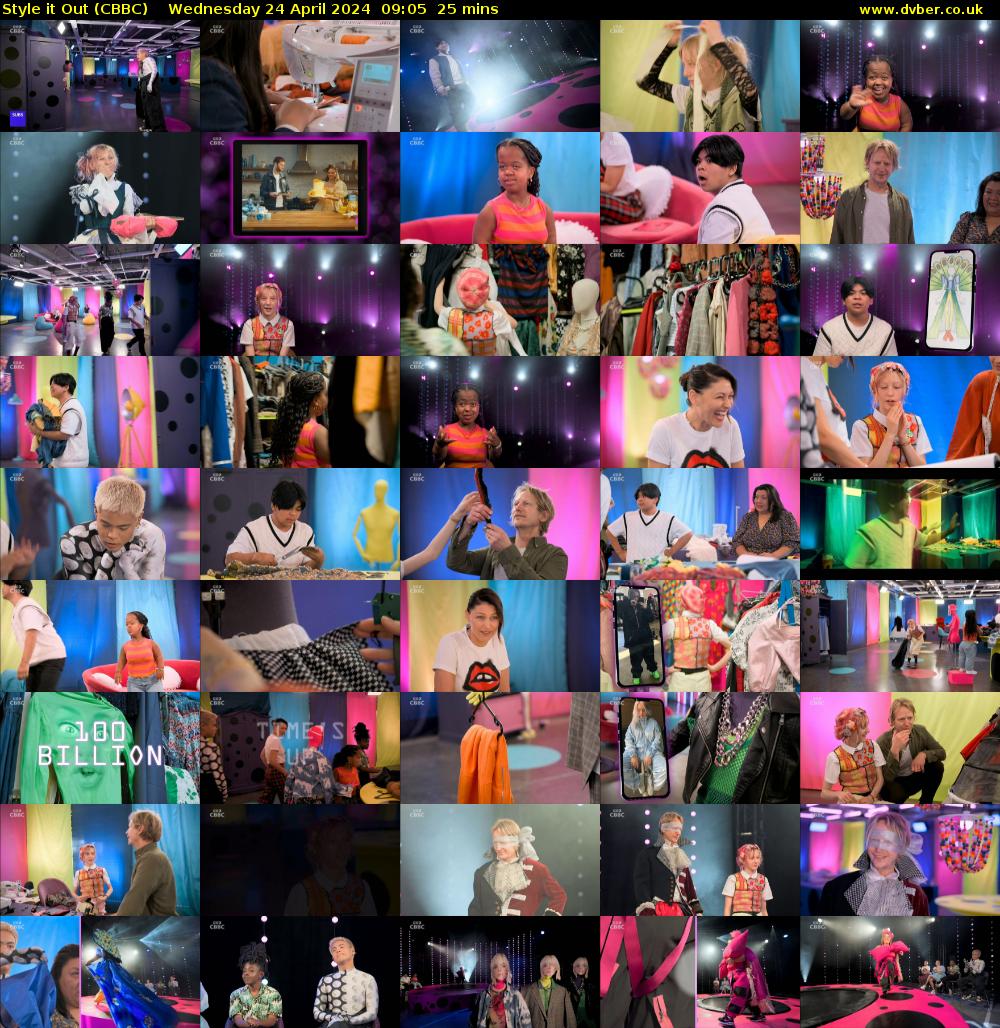 Style It Out (CBBC) Wednesday 24 April 2024 09:05 - 09:30