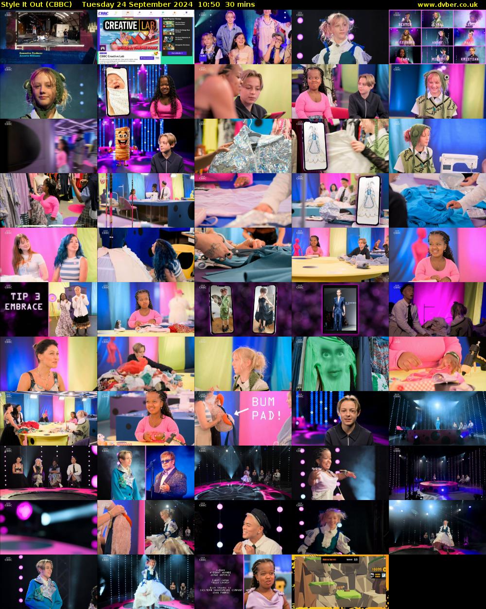 Style It Out (CBBC) Tuesday 24 September 2024 10:50 - 11:20