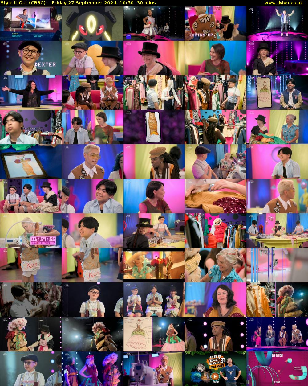 Style It Out (CBBC) Friday 27 September 2024 10:50 - 11:20