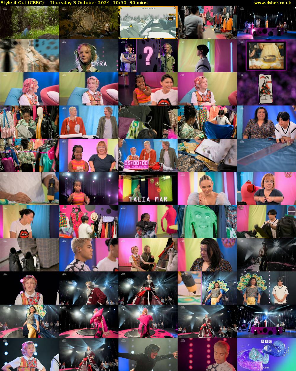 Style It Out (CBBC) Thursday 3 October 2024 10:50 - 11:20