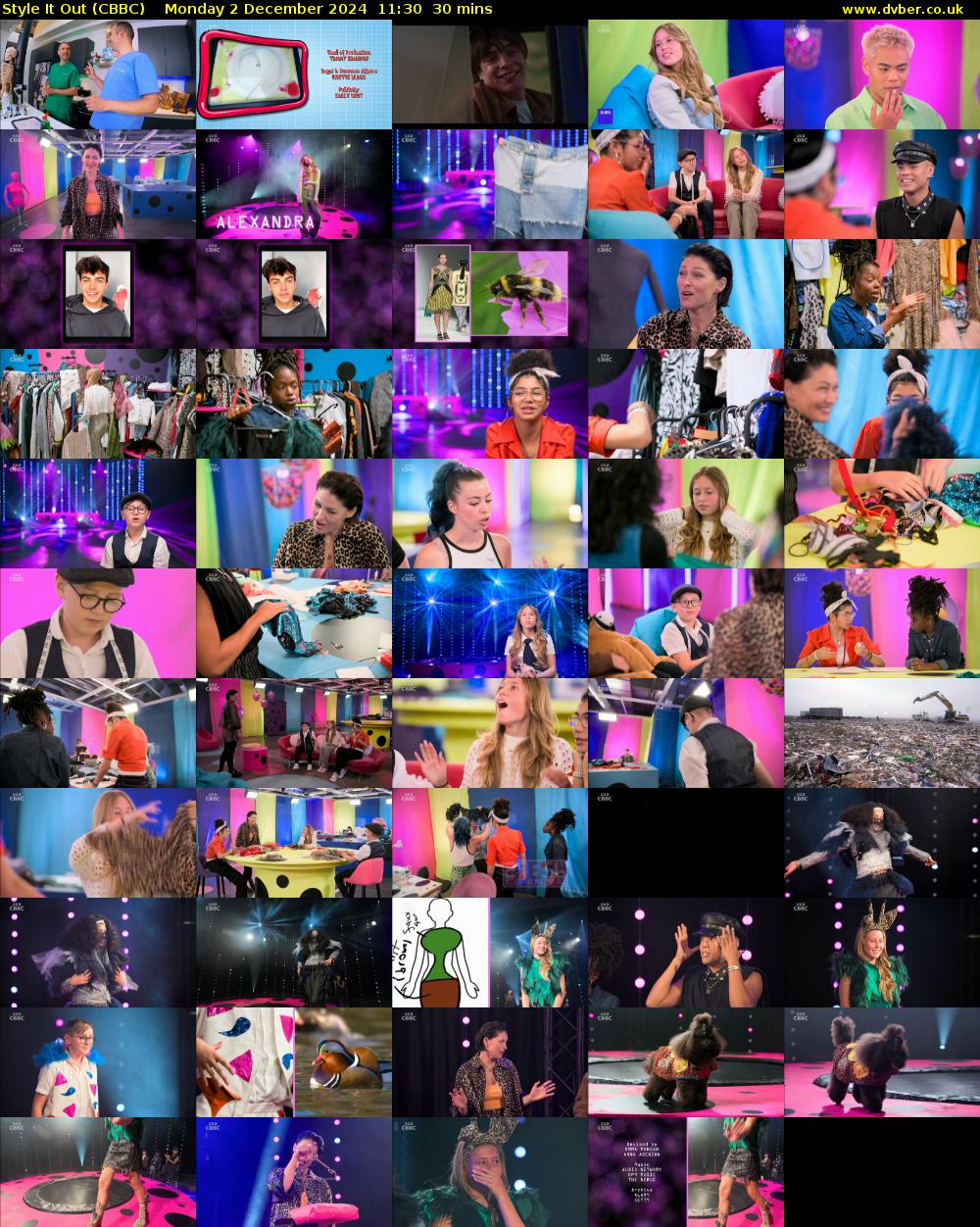 Style It Out (CBBC) Monday 2 December 2024 11:30 - 12:00