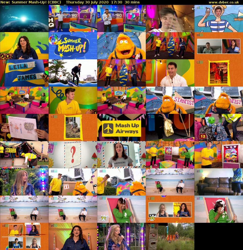 Summer Mash-Up! (CBBC) Thursday 30 July 2020 17:30 - 18:00