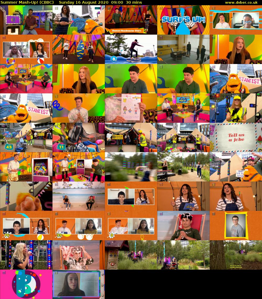 Summer Mash-Up! (CBBC) Sunday 16 August 2020 09:00 - 09:30