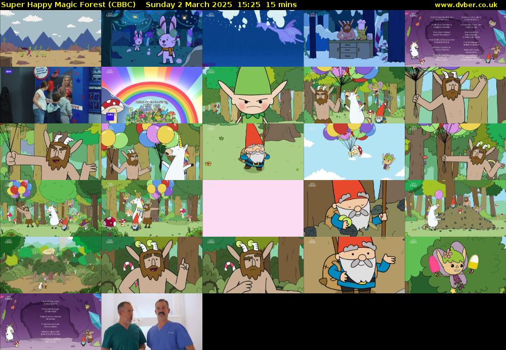 Super Happy Magic Forest (CBBC) Sunday 2 March 2025 15:25 - 15:40