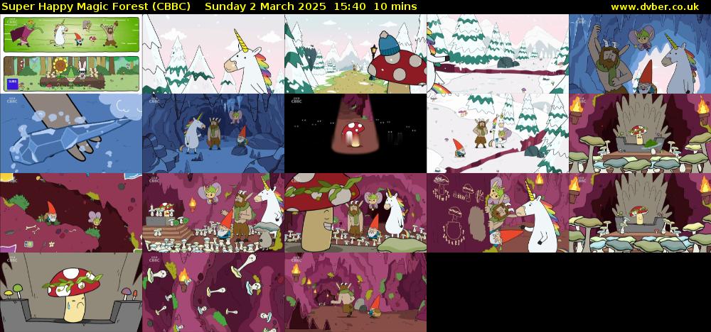 Super Happy Magic Forest (CBBC) Sunday 2 March 2025 15:40 - 15:50