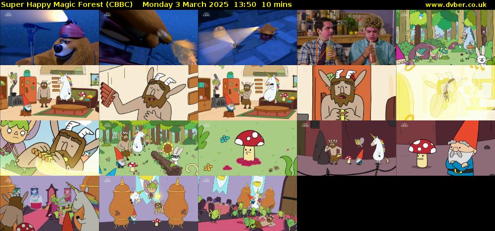 Super Happy Magic Forest (CBBC) Monday 3 March 2025 13:50 - 14:00