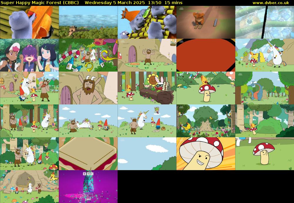 Super Happy Magic Forest (CBBC) Wednesday 5 March 2025 13:50 - 14:05