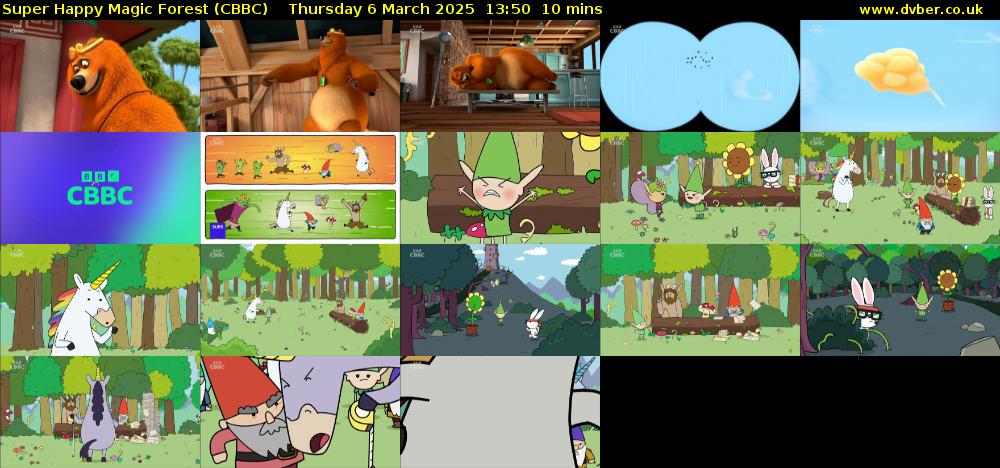 Super Happy Magic Forest (CBBC) Thursday 6 March 2025 13:50 - 14:00