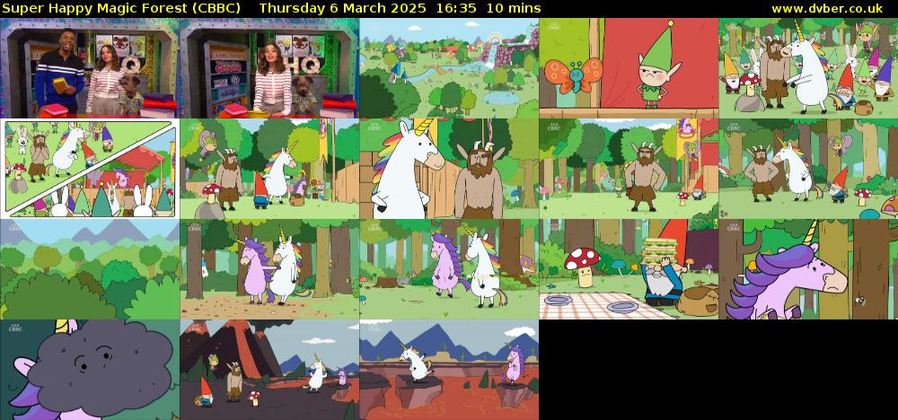 Super Happy Magic Forest (CBBC) Thursday 6 March 2025 16:35 - 16:45