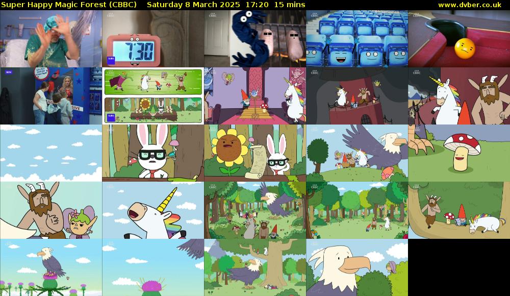 Super Happy Magic Forest (CBBC) Saturday 8 March 2025 17:20 - 17:35
