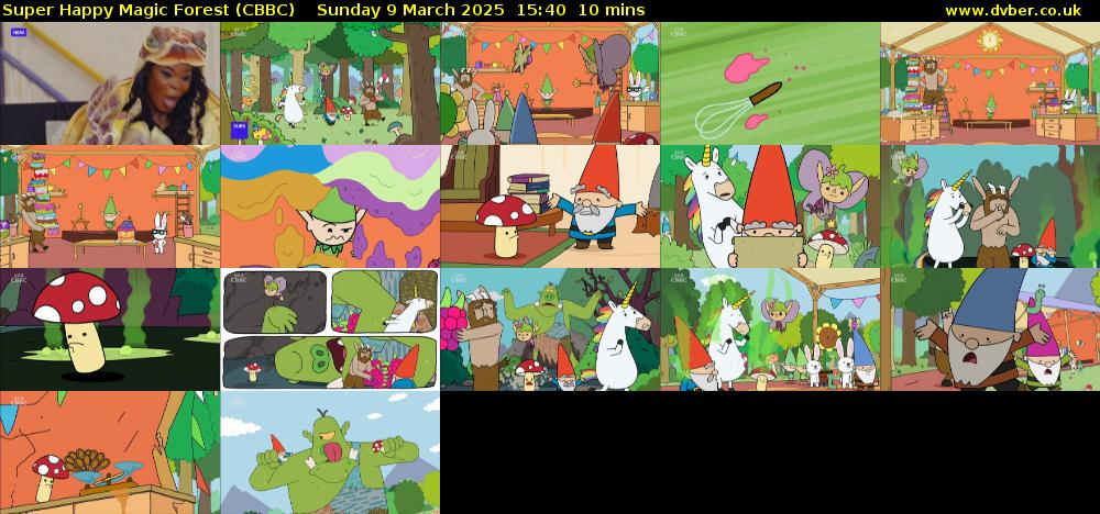 Super Happy Magic Forest (CBBC) Sunday 9 March 2025 15:40 - 15:50