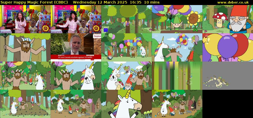 Super Happy Magic Forest (CBBC) Wednesday 12 March 2025 16:35 - 16:45