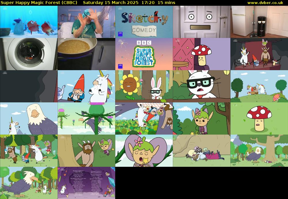 Super Happy Magic Forest (CBBC) Saturday 15 March 2025 17:20 - 17:35