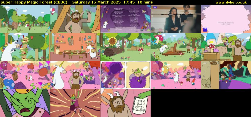 Super Happy Magic Forest (CBBC) Saturday 15 March 2025 17:45 - 17:55