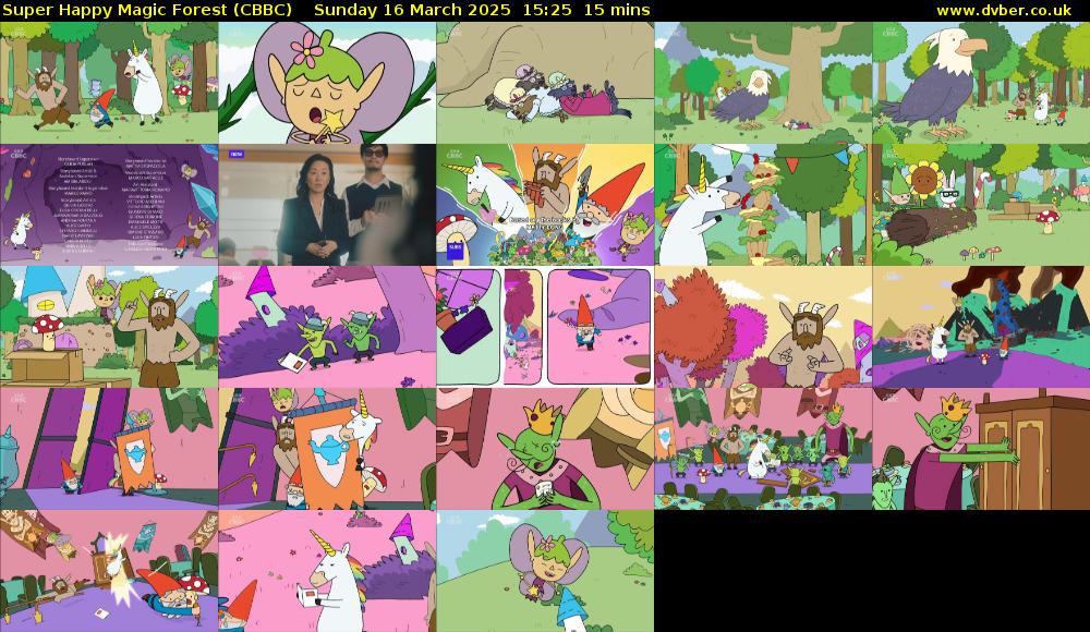 Super Happy Magic Forest (CBBC) Sunday 16 March 2025 15:25 - 15:40