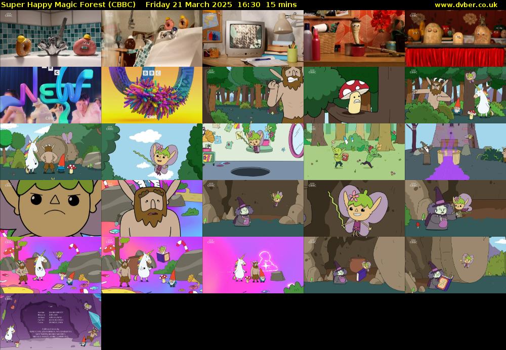 Super Happy Magic Forest (CBBC) Friday 21 March 2025 16:30 - 16:45