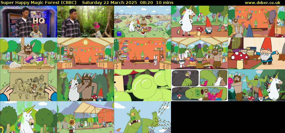 Super Happy Magic Forest (CBBC) Saturday 22 March 2025 08:20 - 08:30