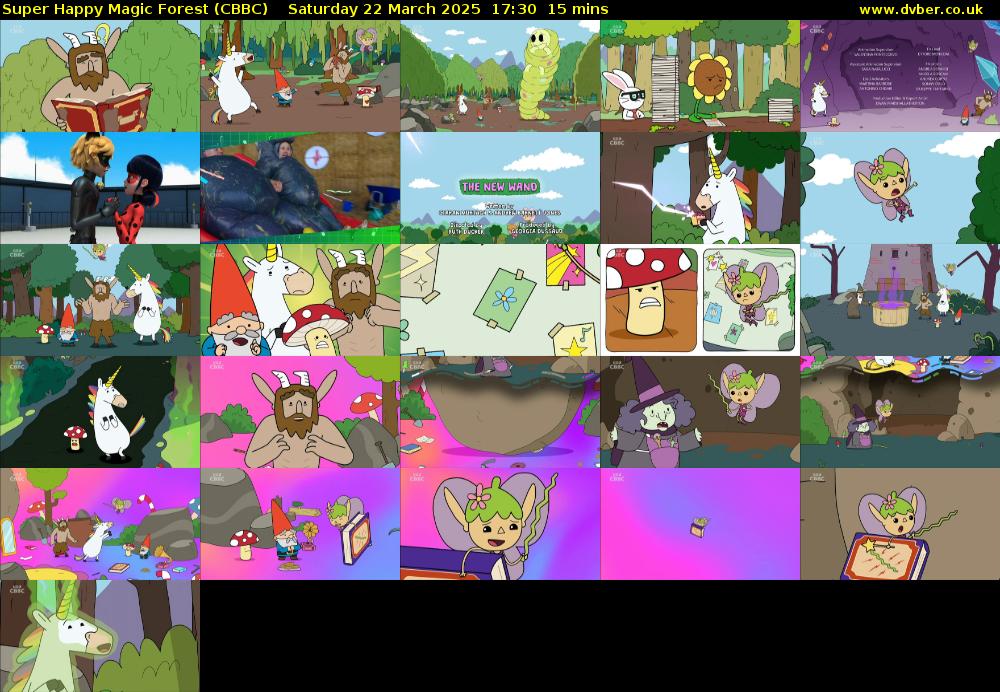Super Happy Magic Forest (CBBC) Saturday 22 March 2025 17:30 - 17:45
