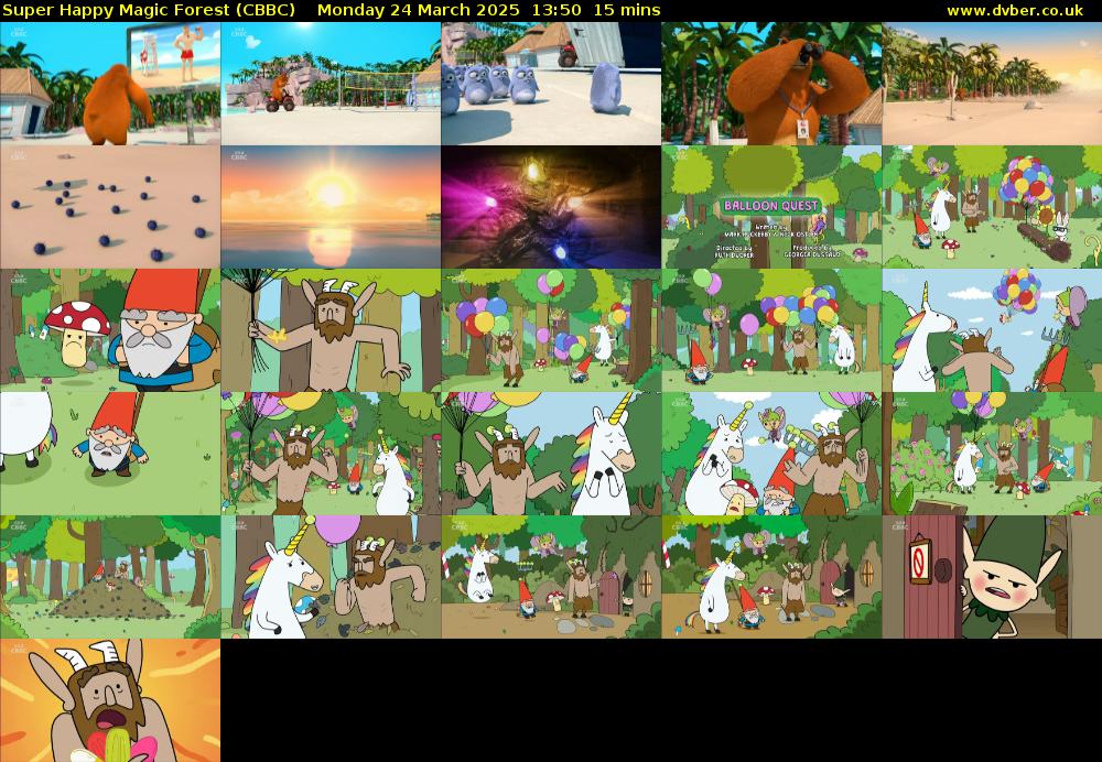 Super Happy Magic Forest (CBBC) Monday 24 March 2025 13:50 - 14:05
