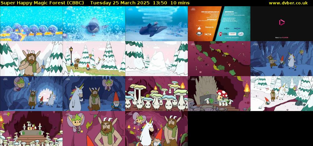 Super Happy Magic Forest (CBBC) Tuesday 25 March 2025 13:50 - 14:00