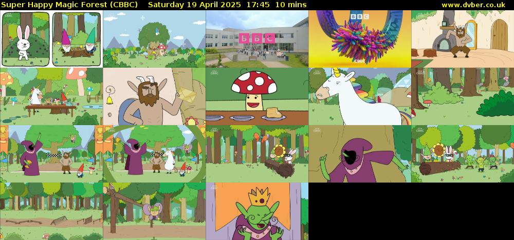 Super Happy Magic Forest (CBBC) Saturday 19 April 2025 17:45 - 17:55