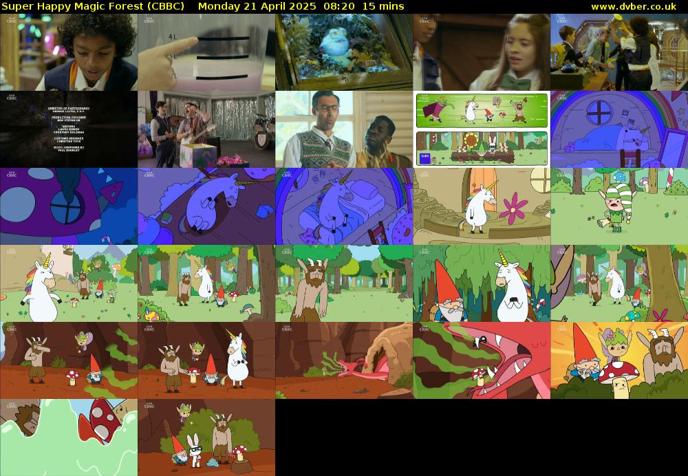 Super Happy Magic Forest (CBBC) Monday 21 April 2025 08:20 - 08:35