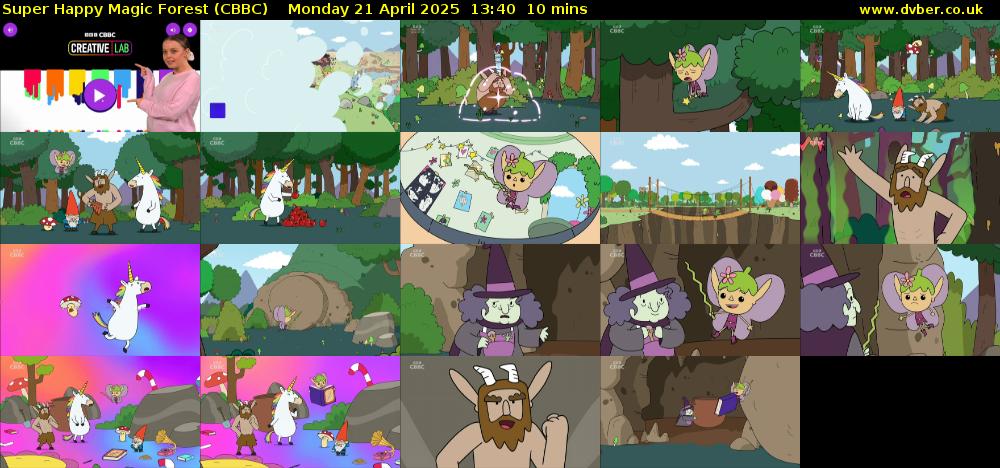 Super Happy Magic Forest (CBBC) Monday 21 April 2025 13:40 - 13:50