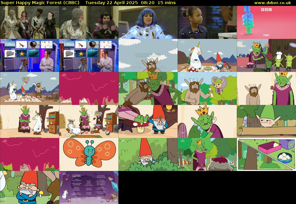 Super Happy Magic Forest (CBBC) Tuesday 22 April 2025 08:20 - 08:35