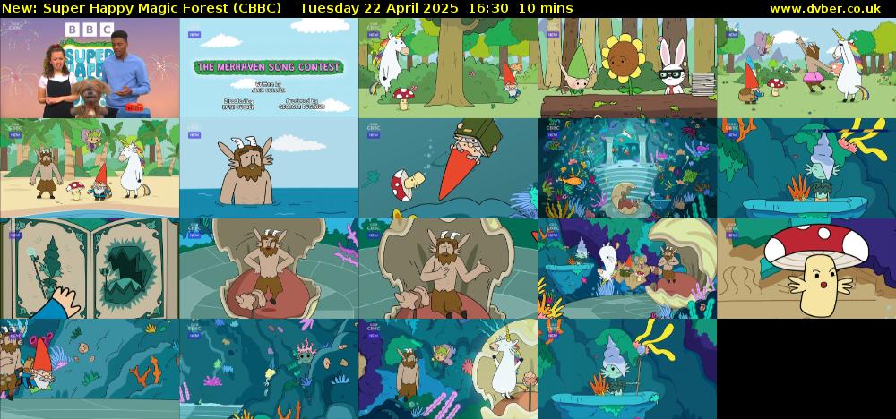 Super Happy Magic Forest (CBBC) Tuesday 22 April 2025 16:30 - 16:40