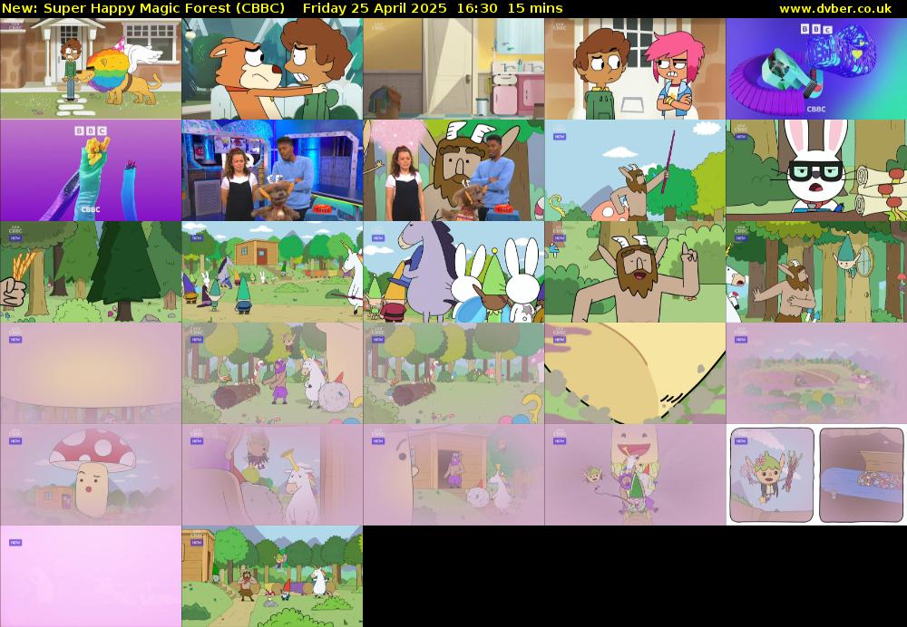 Super Happy Magic Forest (CBBC) Friday 25 April 2025 16:30 - 16:45