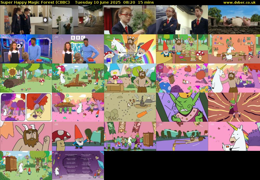 Super Happy Magic Forest (CBBC) Tuesday 10 June 2025 08:20 - 08:35