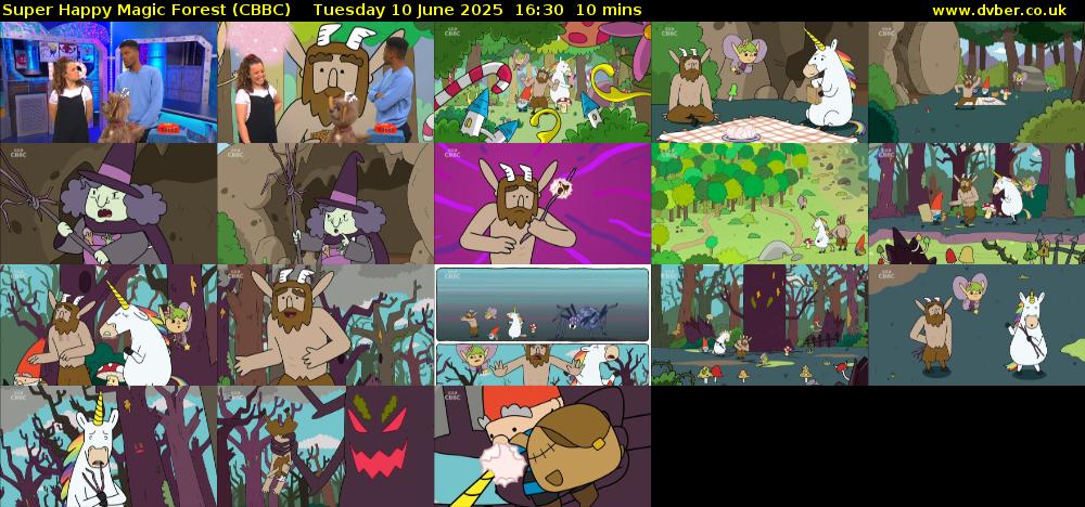 Super Happy Magic Forest (CBBC) Tuesday 10 June 2025 16:30 - 16:40