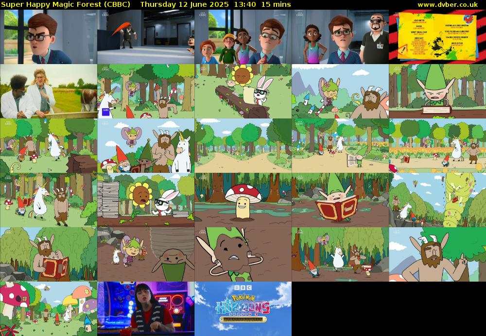 Super Happy Magic Forest (CBBC) Thursday 12 June 2025 13:40 - 13:55