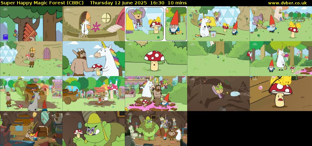 Super Happy Magic Forest (CBBC) Thursday 12 June 2025 16:30 - 16:40
