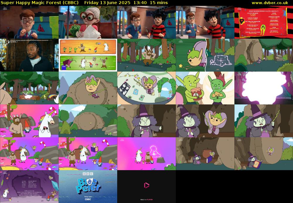Super Happy Magic Forest (CBBC) Friday 13 June 2025 13:40 - 13:55