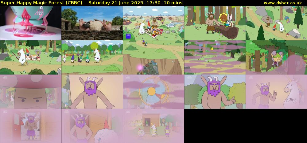 Super Happy Magic Forest (CBBC) Saturday 21 June 2025 17:30 - 17:40